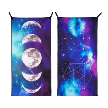 dryfoxco cosmic pack towel moon phases mandalas life symbols