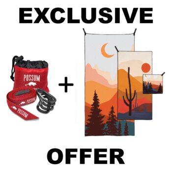 exclusive offer possum gearstrap and dryfoxco nature print towel set
