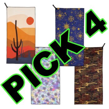 pick 4 graphic pack towels